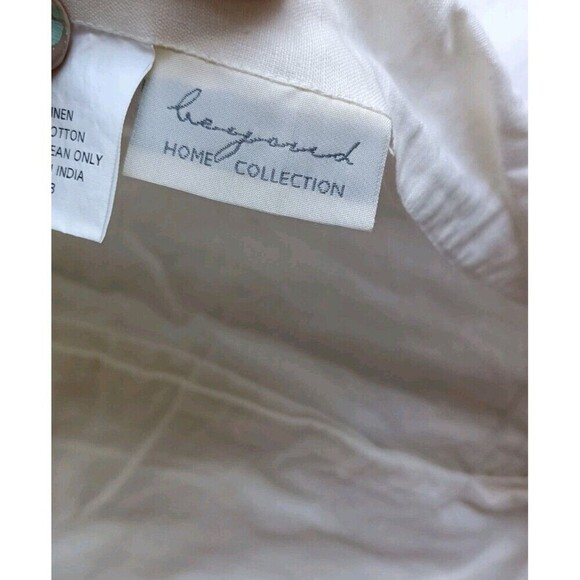 American Pacific Home Euro Sham Pillowcase Cotton Linen Ladderwork Nautical - Picture 3 of 6